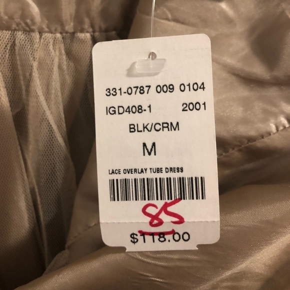 SANS SOUCI NWT lace overlay strapless mini dress - Picture 8 of 8